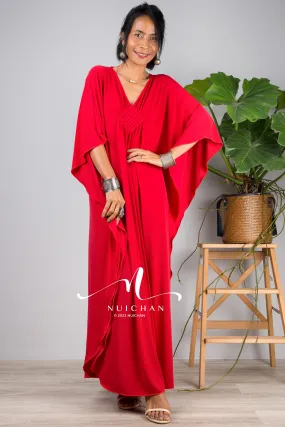 Bright red kaftan