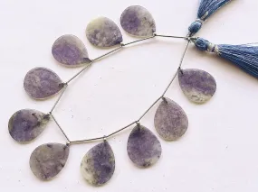 Iolite Flat Pear Shape Beads