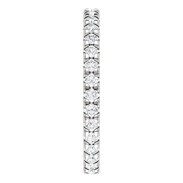 14KT GOLD 2/3 CTW DIAMOND FRENCH-SET ETERNITY BAND