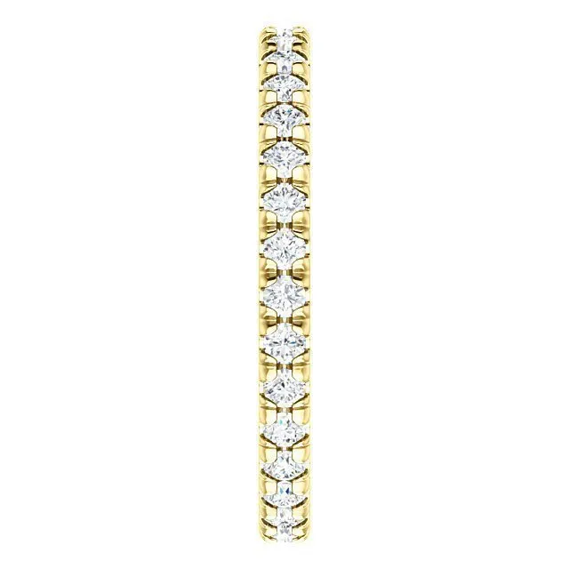 14KT GOLD 2/3 CTW DIAMOND FRENCH-SET ETERNITY BAND