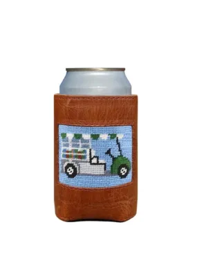 BEVERAGE CART NEEDLEPOINT CAN COOLER