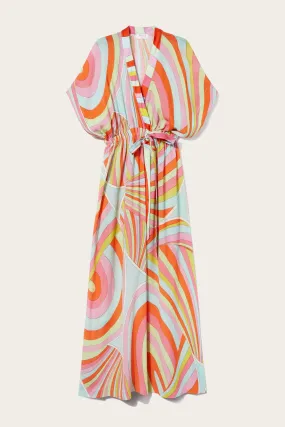 Iride-Print Cotton Kaftan