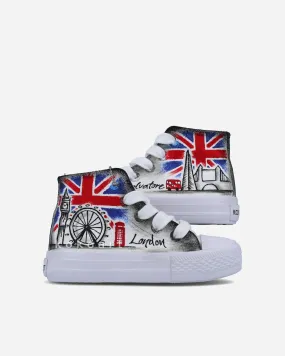 London Skyline Hand Painted Shoes