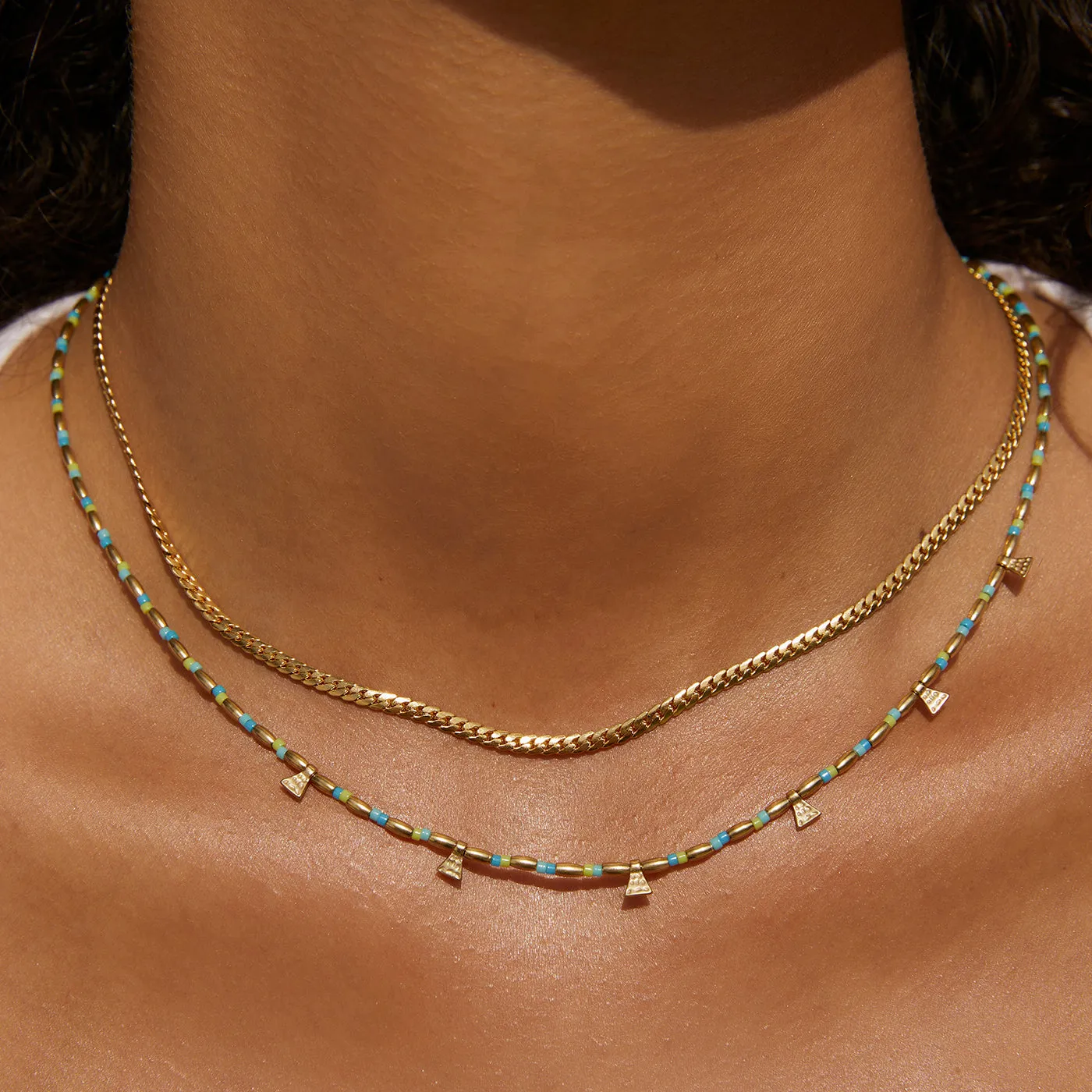 Natalia Gold Necklace - Ocean