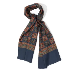 Silk Twill Medallion Scarf