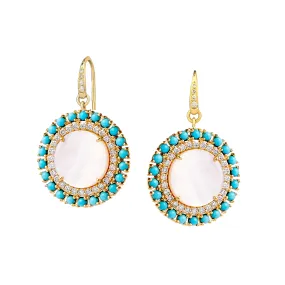 Turquoise Diamond Earrings